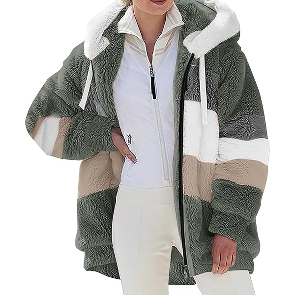 Amazon.com: XXLZ Womens Contrasting Lamb Wool Padded Coat Autumn